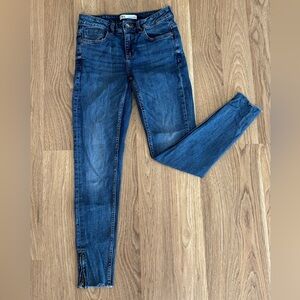 Zara Women's Skinny Jeans with Zipper Detail